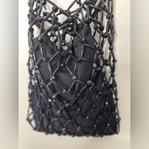 Zara beaded bag black bohemian - Picture 4 of 6